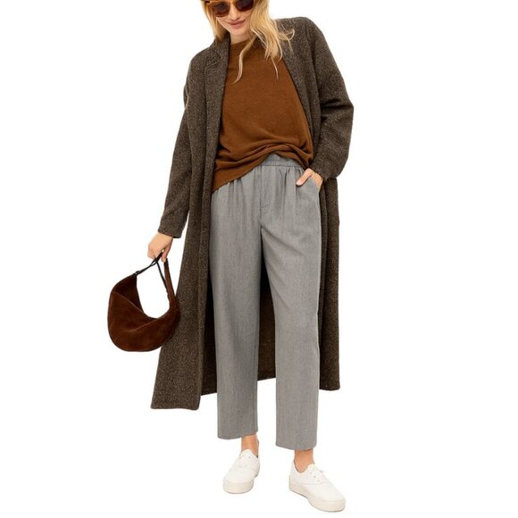 Dusan 100% Wool Elastic Waist Side Pocket Trousers Size L - Picture 2 of 9